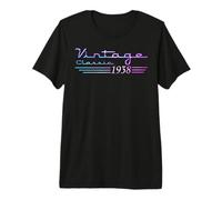 Vintage 88th Birthday Decorations Vintage 1938 88 Years Old Premium T-Shirt