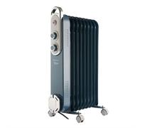 Vintage 9 Fin Oil Filled Radiator 2KW Blue Rediffusion Blue One Size