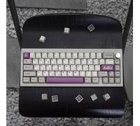Vintage 9009 Greek/Stripe/Black Large Font Mechanical Keyboard Keycap 142 Key PBT Hot Sublimated Cherry Original Factory (Vintage purple Greek 147 keys)