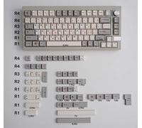 Vintage 9009 Greek/Stripe/Black Large Font Mechanical Keyboard Keycap 142 Key PBT Hot Sublimated Cherry Original Factory (Vintage 9009 Greek Keycaps)