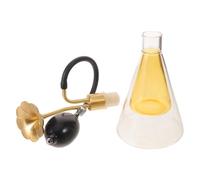 Vintage 90ml Gold Glass Perfume Bottle with Atomizer and Flower Nozzle