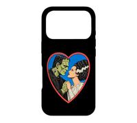 Vintage 90s Frankenstein Monster and Bride Romantic Kiss Case for iPhone 17 Pro