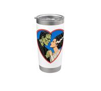 Vintage 90s Frankenstein Monster and Bride Romantic Kiss Stainless Steel Insulated Tumbler