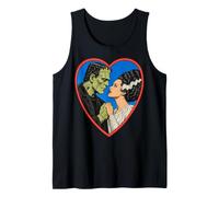 Vintage 90s Frankenstein Monster and Bride Romantic Kiss Tank Top