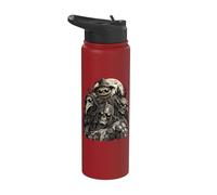Vintage 90s Halloween Plague Doctor Skeleton Selfie Graphic Stainless Steel Insulated Water Bottle