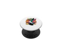 Vintage 90s Hummingbird Garden Bird Birder Retro PopSockets Adhesive PopGrip