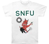 Vintage 90s Mens T-Shirt SNFU Leafy This Way Comes Concert Tour 1993 Reprint Size M White