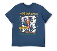 Vintage 90s Southern Rock T-Shirt - Distressed Guitar Graphic Tee, Retro Concert Band Inspired Men's Top Navy-Style S