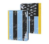 Vintage 911 Dispatcher Thin Gold Line Flag Case Compatible for ipad Mini6 (8.3in) Tablet Cases Stand Protective Cover with Sleep/Wake