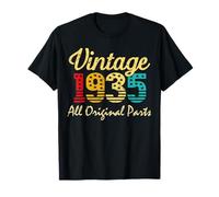 Vintage 91yr 1935 91st Birthday Decorations Men 91 Birthday T-Shirt