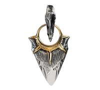 Vintage 925 Sterling Silver Arrowhead Pendant with Eagle Head for Men Women
