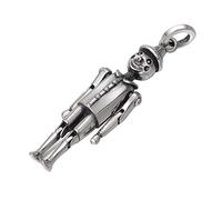 Vintage 925 Sterling Silver Articulated Pinocchio Puppet Pendant with Movable Legs and Hands Gift Jewellery for Men Women