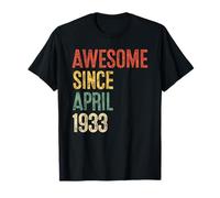 Vintage 93 Birthday Decorations Men 93yr 1933 93rd Birthday T-Shirt