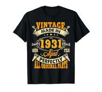 Vintage 94 Birthday Decorations 94yr 1931 94th B-Day Present T-Shirt