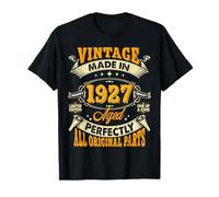 Vintage 98 Birthday Decorations 98yr 1927 98th B-Day Present T-Shirt