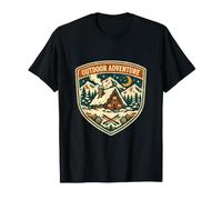 Vintage A-Frame Cabin Retro Mountain Camping Adventure tee T-Shirt