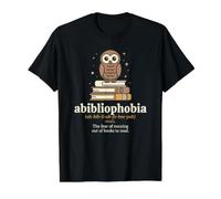 Vintage abibliophobia Definition for a Literature Teacher Value Graphic T-Shirt, Men, Black, S
