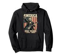 Vintage Abraham Lincoln Badass Abe Playing Guitar 250 Years Pullover Hoodie