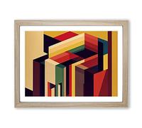 Vintage Abstract Art Vol.3 Framed Print | A2 Oak Framed Wall Art | Ready to Hang | Classic Fantasy Picture | Living Room Bedroom Lounge Office