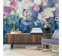 Vintage Abstract Watercolour Beautiful Plant Rose 3D Wallpaper Luxury Silk Study Dining Feature Sofa Grey Bedroom Living Room Tv Decorative Wall-150cm×105cm