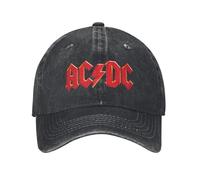 Vintage AC-DC Band Logo Baseball Cap Men Women Distressed Washed Snapback Hat Outdoor Running Golf Gift Hats Cap