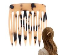 Vintage Acrylic Hair Comb - Decorative French Side Comb, Elegant Hair Styling Tool For Updos, Fashionable -Style Clip For Weddings, Dating & Daily Life | For Women