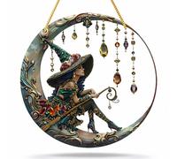 Vintage Acrylic Suncatcher, Sun Catchers for Windows, Stained Glass Effect Window Decorations With Hanging Rope, for Windows or Doors (20 * 20cm)