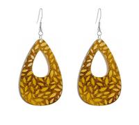 Vintage Acrylic Teardrop Earrings for Women - Hollow Out Design with Fashion Patterns for Parties & Daily Wear, Acrylic, No Gemstone