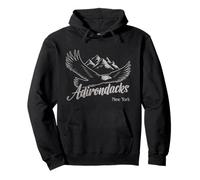 Vintage Adirondacks New York Mountains Eagle Pullover Hoodie