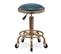 Vintage Adjustable Low Stool for Bedroom & Salon 5 Claw Metal Base Counter Bar Stool Height 50 64CM Stylish Makeup Seating Color D 32x32CM