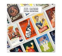 Vintage Advertising Wall Calendar 2026 12" x 12" FSC® Plastic Free - Starts Week On Sunday | Family Planner Art Calendar 2026 | Vintage Gifts