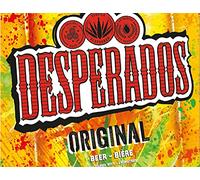 Vintage Advertising Wall Tin Plaque 20x15cm - Pub Shed Bar Man Cave Home Bedroom Office Kitchen Gift Metal Sign - Retro Desperados Label Bottle Tequila Flavoured Beer Lager inspired