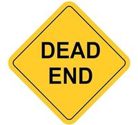 Vintage Advertising Wall Tin Plaque Large Square 20x20cm Pub Shed Bar Man Cave Home Bedroom Office Kitchen Gift Metal Sign - Warning Yellow Hazard Car Road Dead End