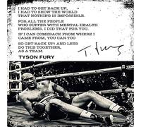Vintage Advertising Wall Tin Plaque Large Square 20x20cm Pub Shed Bar Man Cave Home Bedroom Office Kitchen Gift Metal Sign - Boxing Tyson Fury inspired Fight Gym inspirational Quote