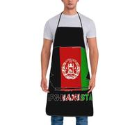 Vintage Afghanistan Afghanistani Flag Unisex Kitchen Apron Adjustable Apron Waterproof Bib Aprons For Coffee House Cooking Cleaning