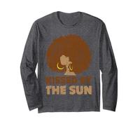 Vintage African Afro Kissed By The Sun Pride Melanin Long Sleeve T-Shirt