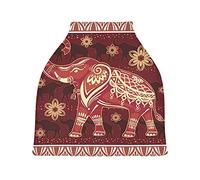 Vintage African Elephant Stretchy Baby Car Seat Cover,Canopy Nursing Covers,Soft Breathable Windproof Scarf Changepad for Winter Infant Breastfeeding Boys