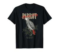 Vintage African Grey Parrot Bird Watching Nature Love Birds T-Shirt