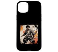 Vintage African Samurai Afro American Bushido Warrior Katana Case for iPhone 15 Plus