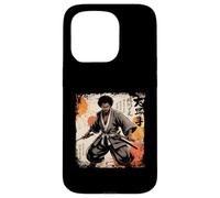 Vintage African Samurai Afro American Bushido Warrior Katana Case for iPhone 15 Pro