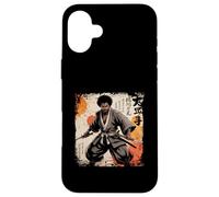 Vintage African Samurai Afro American Bushido Warrior Katana Case for iPhone 16 Plus