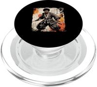 Vintage African Samurai Afro American Bushido Warrior Katana PopSockets PopGrip for MagSafe