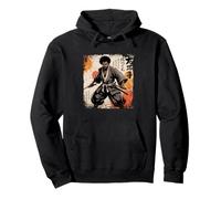 Vintage African Samurai Afro American Bushido Warrior Katana Pullover Hoodie