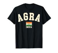 Vintage Agra India Indian Flag Souvenir Retro Graphic T-Shirt