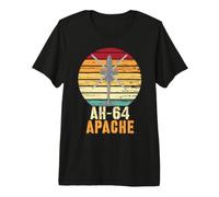 Vintage AH-64 Apache Helicopter Military Gunship Shirt Premium T-Shirt