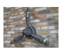 Vintage Aircraft Propeller Wall Clock - Large 85cm Industrial Aviation Decor with Silent Movement | Retro Airplane Prop Clock for Man Cave, Office, Living Room | Unique Gift for Pilots & Aviation Enth