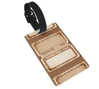 Vintage Airline Ticket Luggage Tags for Suitcases - Durable PVC ID Tags with Detachable Straps for Travel, Backpack, Golf Bag, Anti-Loss