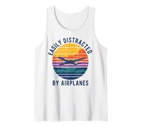 Vintage Airplane Airport Aviation Tank Top