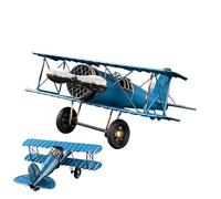 Vintage Airplane Decor, Biplane Model Ornament, Retro Airplane Display, Metal Airplane Model, Classic Plane Decor, Classical Metal Iron Retro Plane Aircraft For Christmas Birthday Home Decor