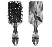 Vintage Airplane Hair Brush Retro Transportation Wet Dry Air Cushion Hair Brush Plastic Detangler Hairbrush for Kids Adults Back To School Gift Women Men